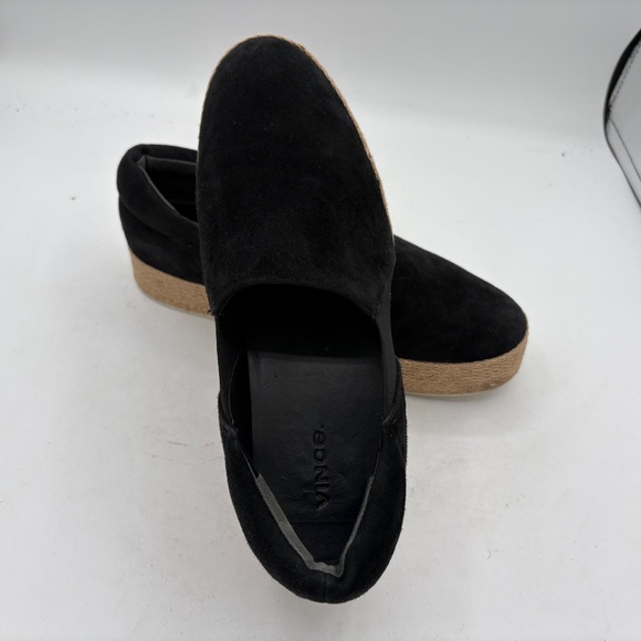 Vince Women's Wilden Black Suede Espadrilles Slip-On Flats Sz 38.5/ 8 - Picture 4 of 10